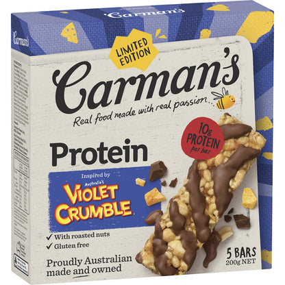 Carmans Protein Bars Violet Crumble Limited Edition 5 Pack