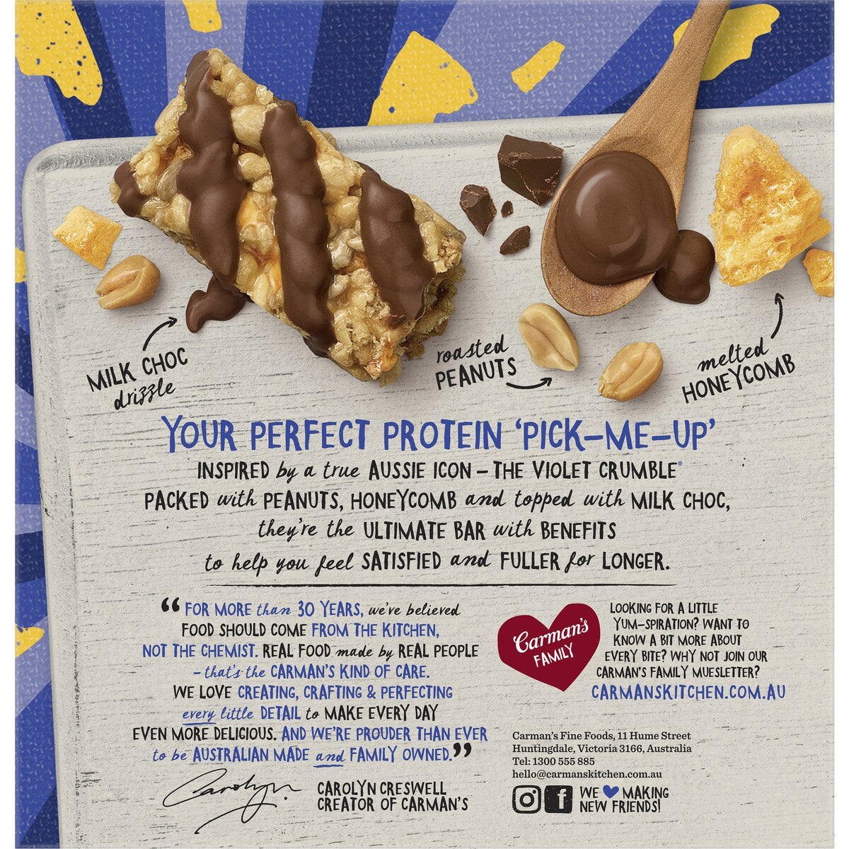 Carmans Protein Bars Voilet Crumble Limited Edition 200g X 5 Pack