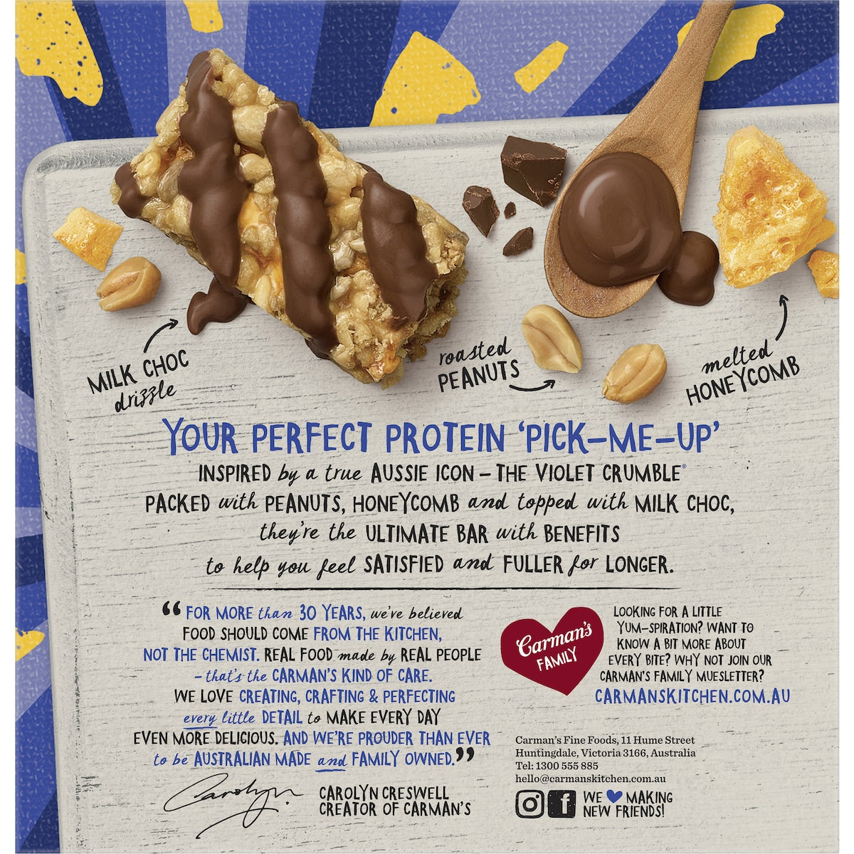 Carmans Protein Bars Violet Crumble Limited Edition 5 Pack