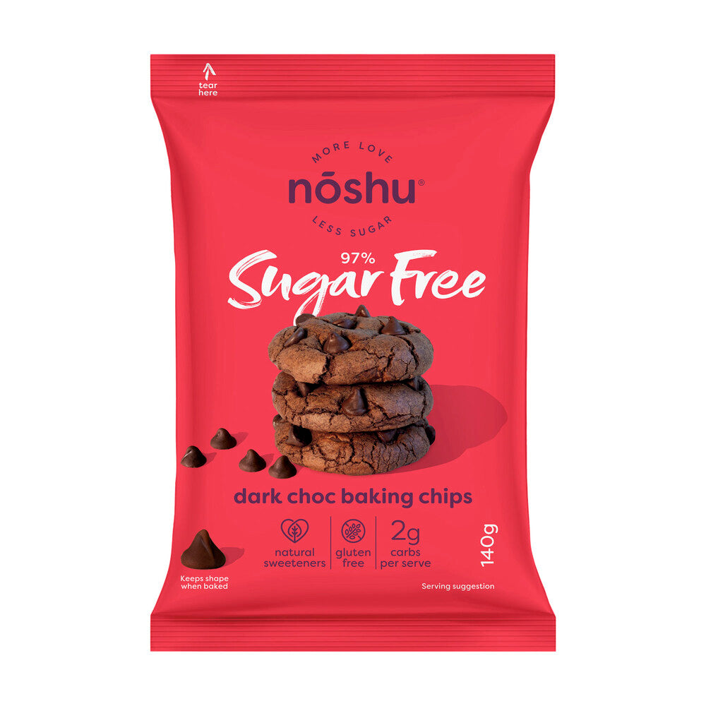 Noshu 97% Sugar Free Dark Choco Baking Chips - 140g