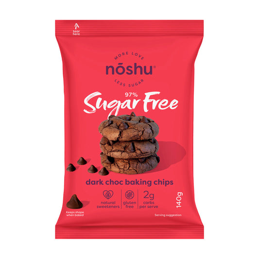 Noshu 97% Sugar Free Dark Choco Baking Chips - 140g