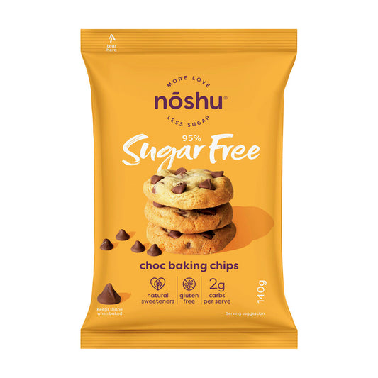 Noshu 95% Sugar Free Chocolate Baking Chips - 140g