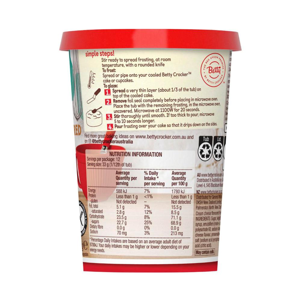 Betty Crocker Frosting Cream Cheese - 400g