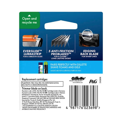 Gillette Proglide Flexball Razor Blades - 4 pack