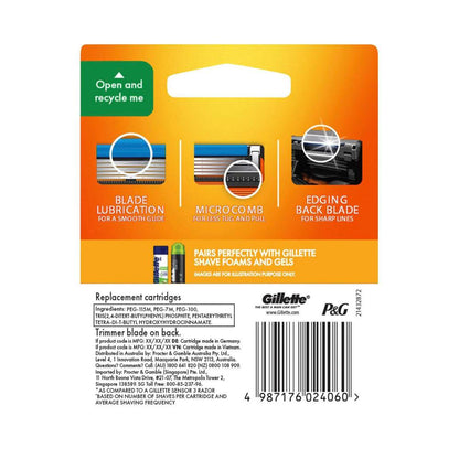 Gillette Fusion Razor Blades - 4 pack