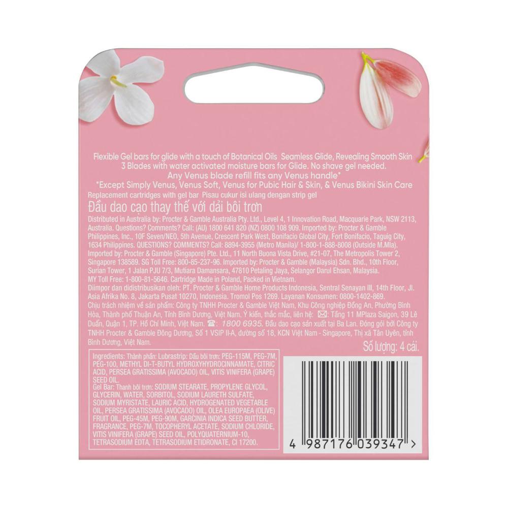 Gillette Venus Comfortglide White Tea Women's Razor Blade - 4 pack