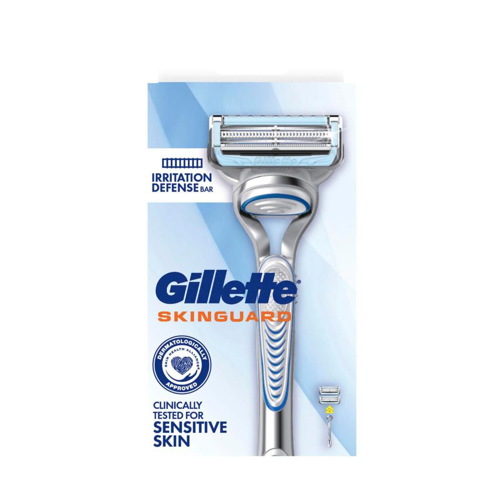 Gillette Skinguard Razor Handle +2 Blade Refill - 1 Each