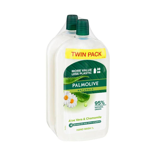 Palmolive Naturals Hand Wash Aloe Vera & Chamomile Refill 1l - 2 Pack