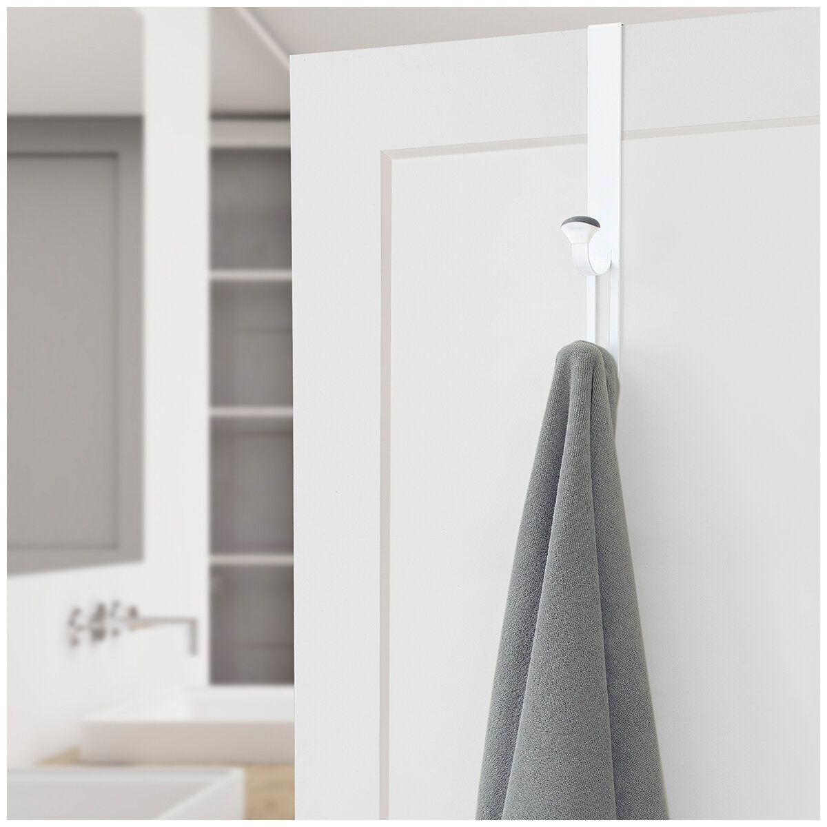 Neatfreak Over the Door Non-Slip Hook Set of 3 Heavy-Duty White Metal
