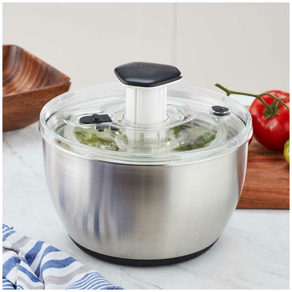 Miu Stainless Steel Salad Spinner DG988-0.7 White/Black 6L