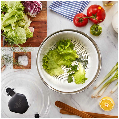 Miu Stainless Steel Salad Spinner DG988-0.7 White/Black 6L