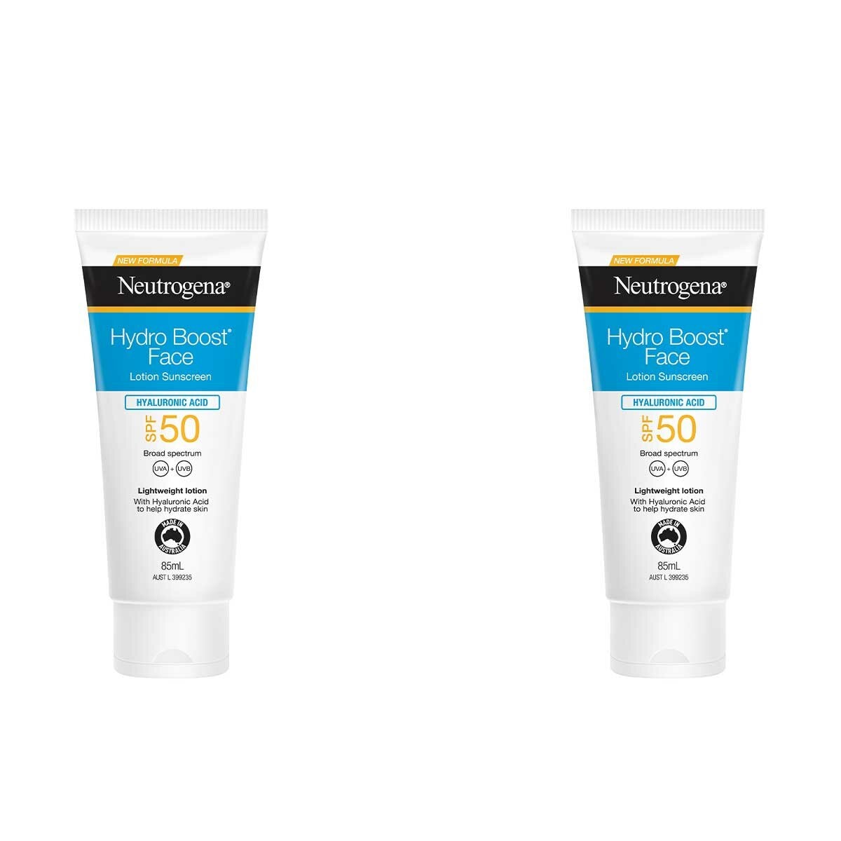 Neutrogena Hydroboost Sun Lotion SPF 50 with Hyaluronic Acid 2 x 85mL