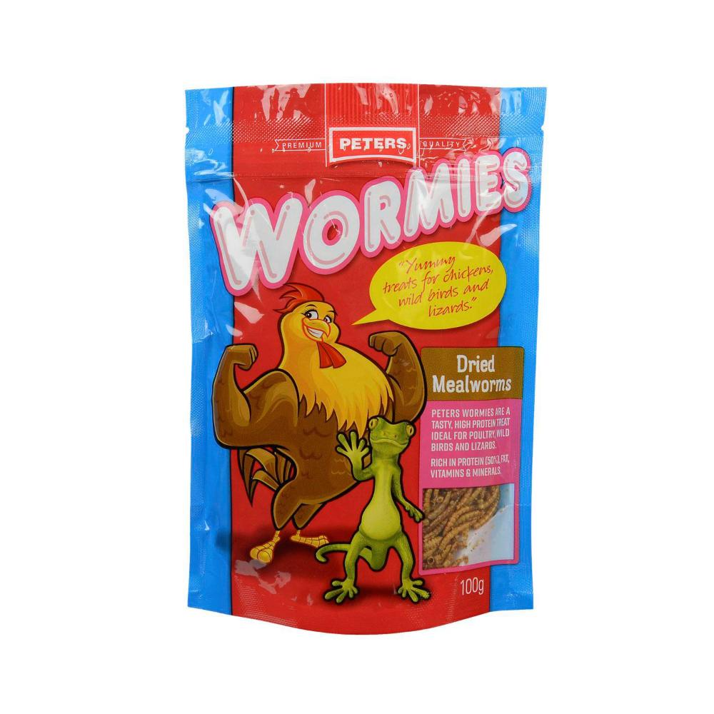 Peters Wormies Dried Mealworms - 100g