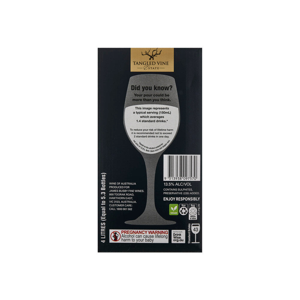 Tangled Vine Shiraz 4l - 1 Each