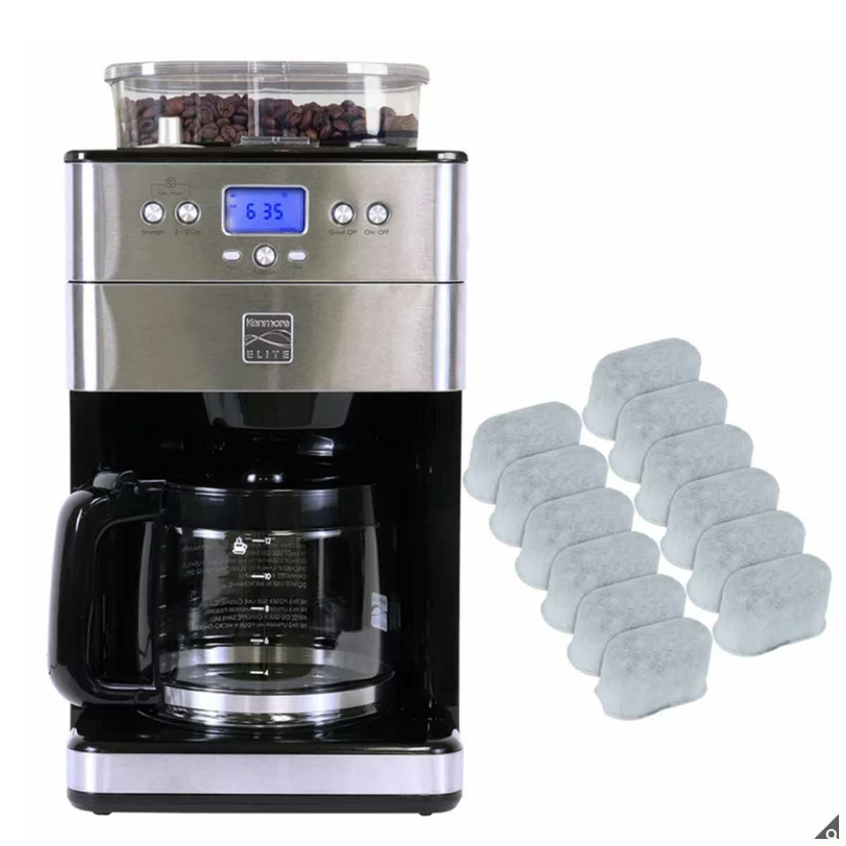 Kenmore Grind and Brew Coffee Maker 12 Cup KKECMGBSSAU Black Stainless Steel