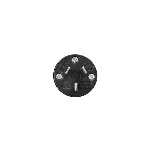 HPM Rewirable Rubber Plug Top - 10A - Black