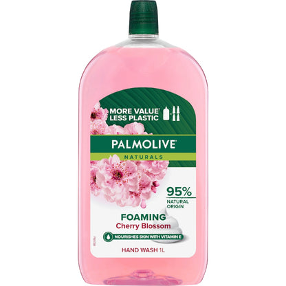 Palmolive Naturals Foaming Liquid Hand Wash Refill Cherry Blossom 1l
