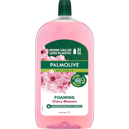 Palmolive Naturals Foaming Liquid Hand Wash Refill Cherry Blossom 1l