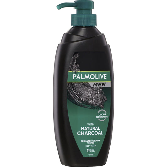 Palmolive Men's Body Wash Shower Gel Natural Charcoal 450mL