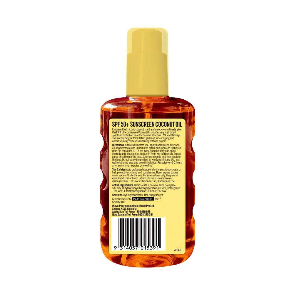 Reef SPF 50+ Sun Tan Coconut Oil Sunscreen Spray - 220mL