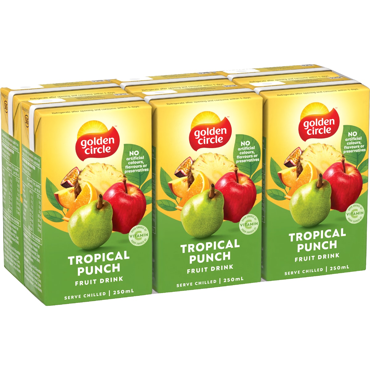Golden Circle Tropical Punch Poppers 250ml X 6 Pack