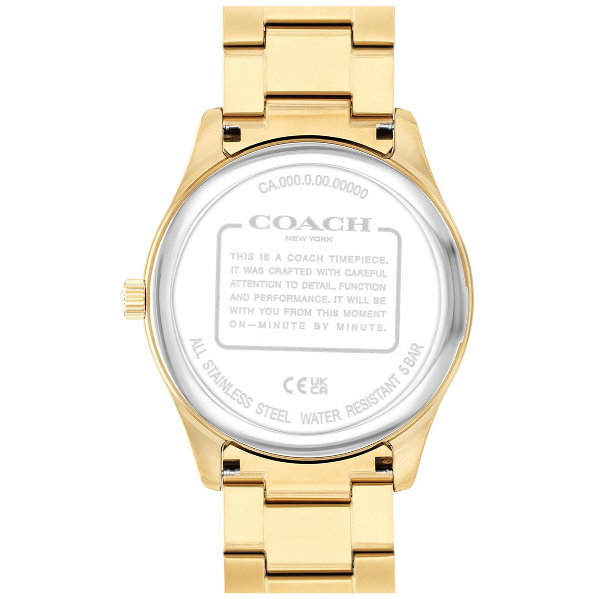 Coach Men's Quartz Watch 14602753 Green Dial Gold Steel 41mm
