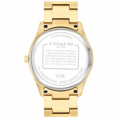 Coach Men's Quartz Watch 14602753 Green Dial Gold Steel 41mm