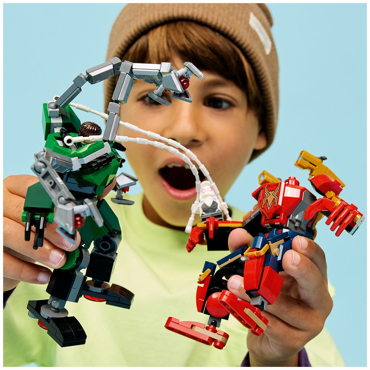 Lego Marvel Mech Battle Posable Spider-Man Vs Doc Ock 76338 315 Pieces