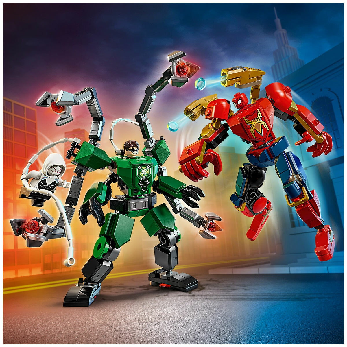 Lego Marvel Mech Battle Posable Spider-Man Vs Doc Ock 76338 315 Pieces