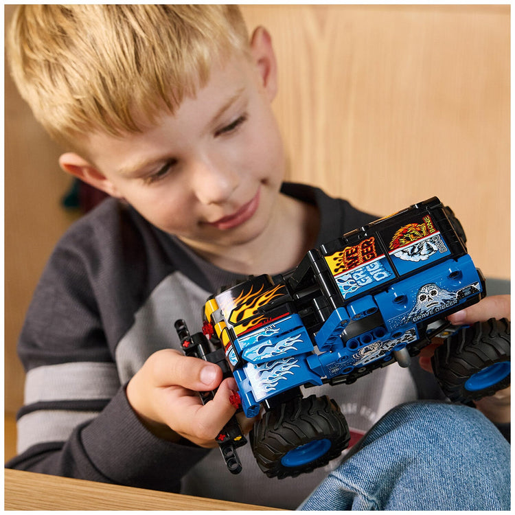 Lego Technic Monster Jam Grave Digger Fire and Ice 263-Piece Pull-Back Truck 42219