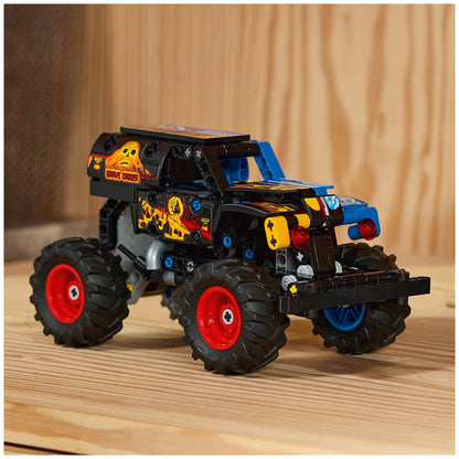 LEGO Technic Monster Jam Grave Digger Fire and Ice 42219 263-Piece Pull-Back Truck