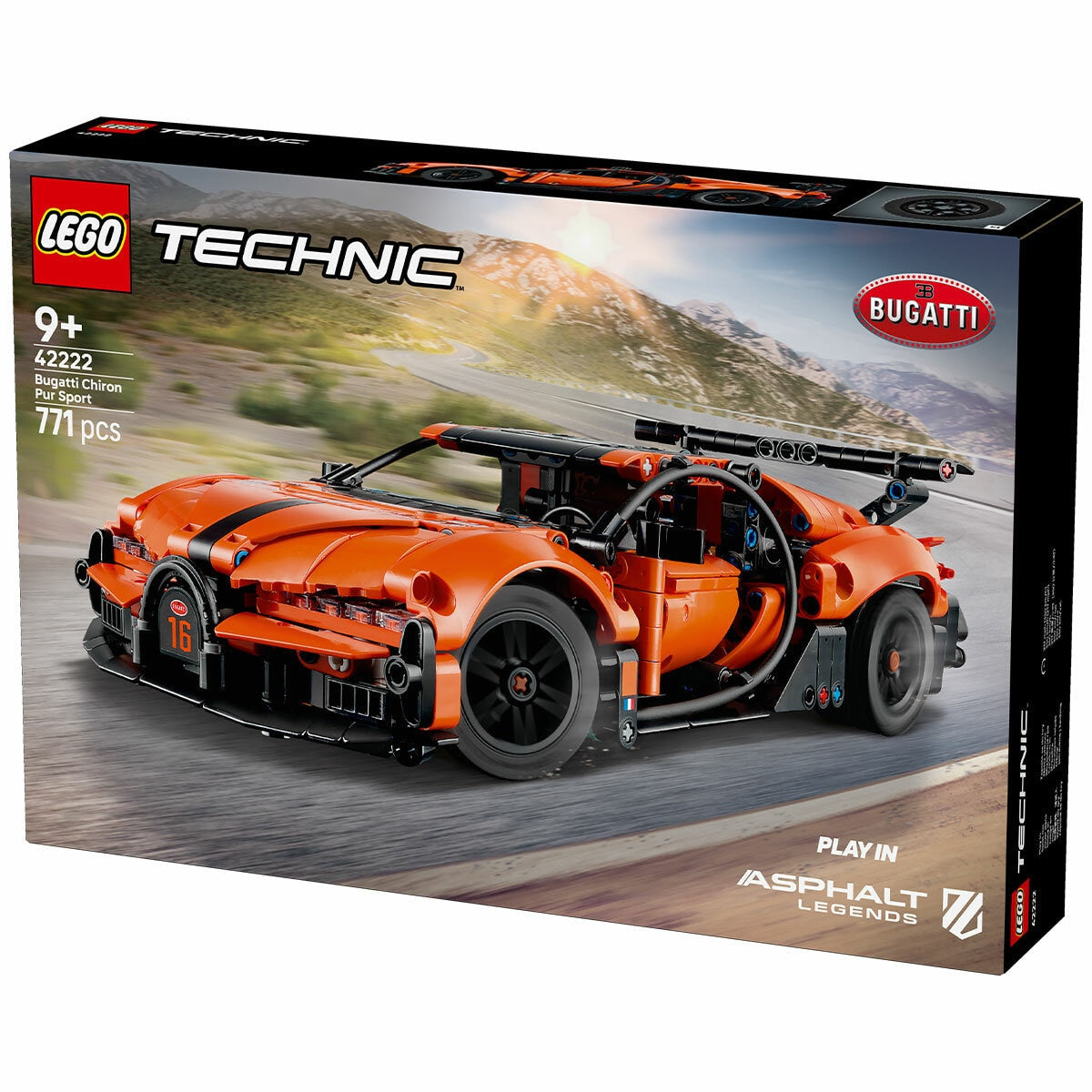 LEGO Technic Bugatti Chiron Pur Sport Hypercar 42222 771-Piece Racing Set