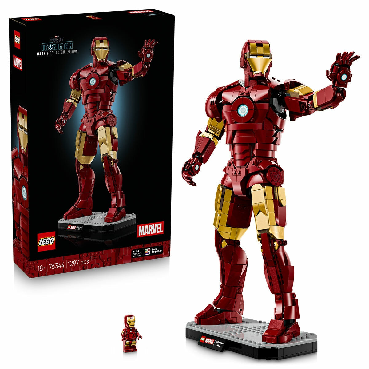 Lego Marvel Iron Man Mark 3 Collectible 1297-Piece Adult 76344