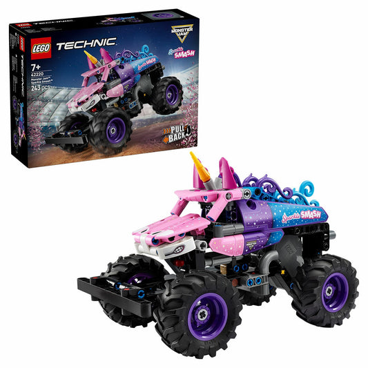 LEGO Technic Monster Jam Sparkle Smash Pull-Back 42220 Unicorn Truck 243pc