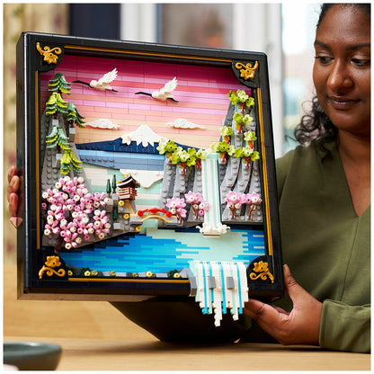 Lego Art Japanese Cherry Blossom Landscape Framed 1892pc 31218