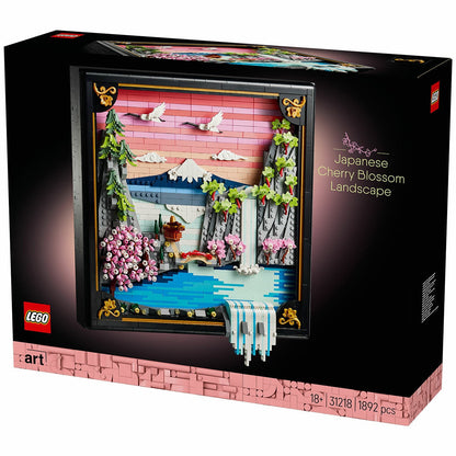 Lego Art Japanese Cherry Blossom Landscape Framed 1892pc 31218