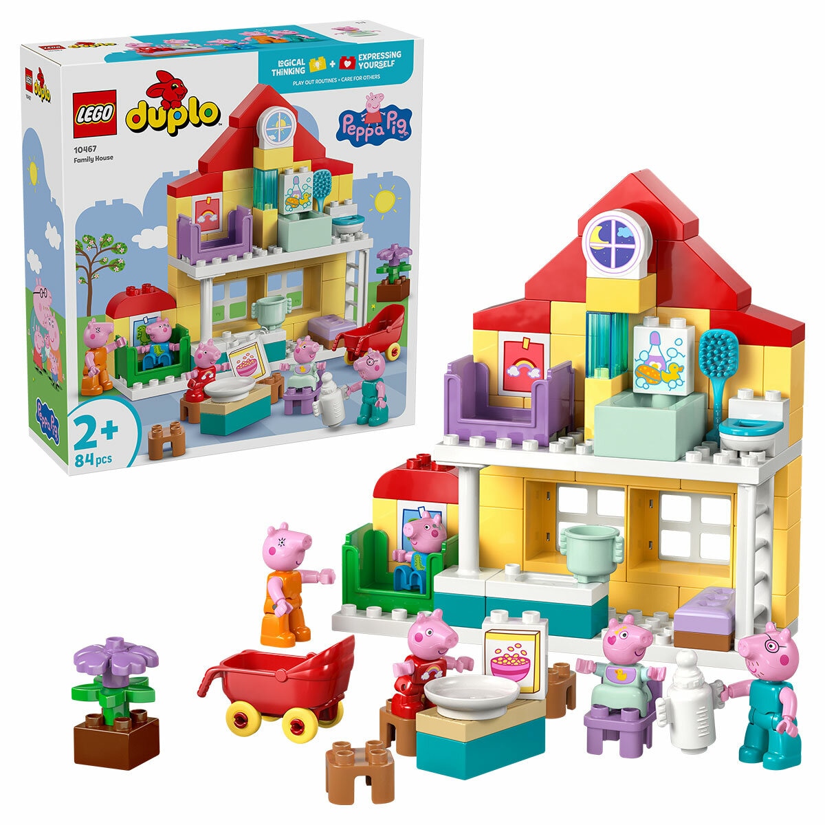 Lego Duplo Peppa Pig Family House Ages 2+ Learning Toy, 10467 84 Pieces