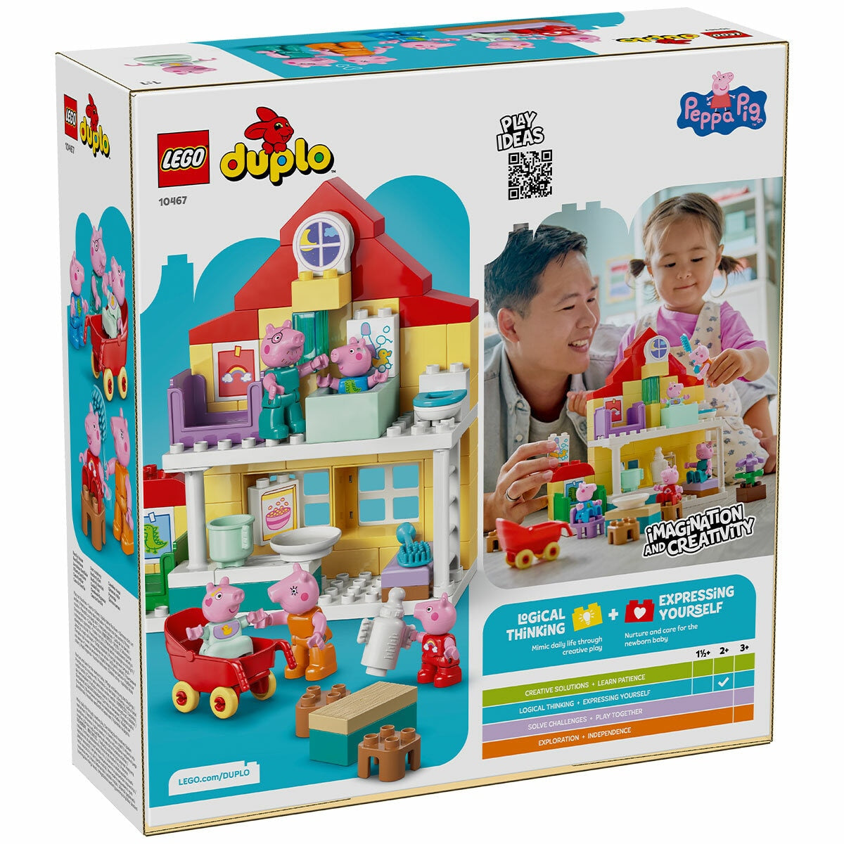 Lego Duplo Peppa Pig Family House Ages 2+ Learning Toy, 10467 84 Pieces