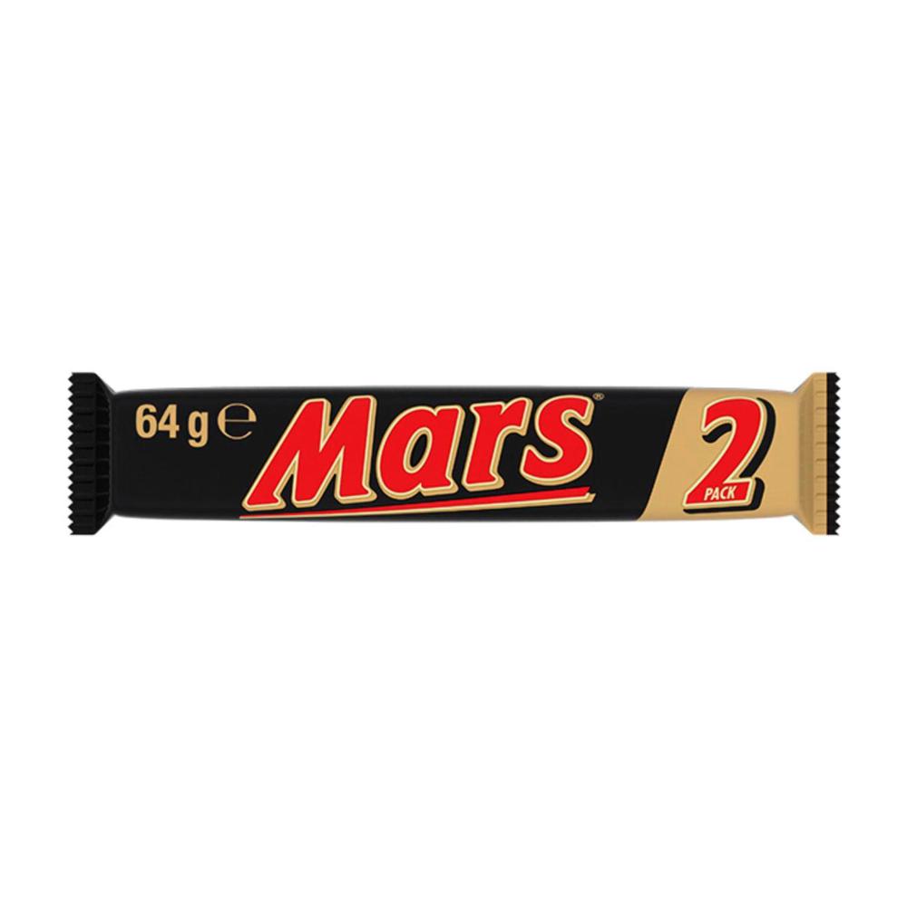 Mars Milk Chocolate Bar Caramel Nougat 2 Pack - 64g