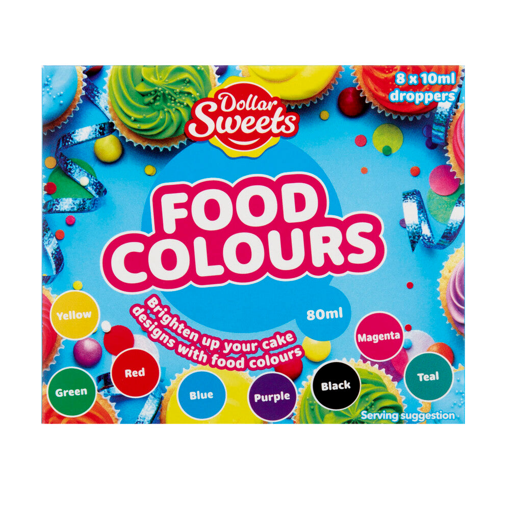 Dollar Sweets Artificial Food Colours 8 Pack - 80mL