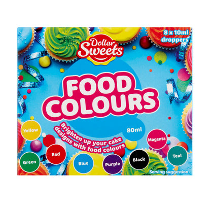 Dollar Sweets Artificial Food Colours 8 Pack - 80mL