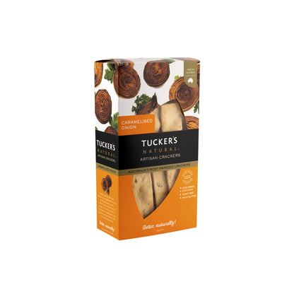 Tuckers Natural Artisan Crackers Caramelised Onion - 100g