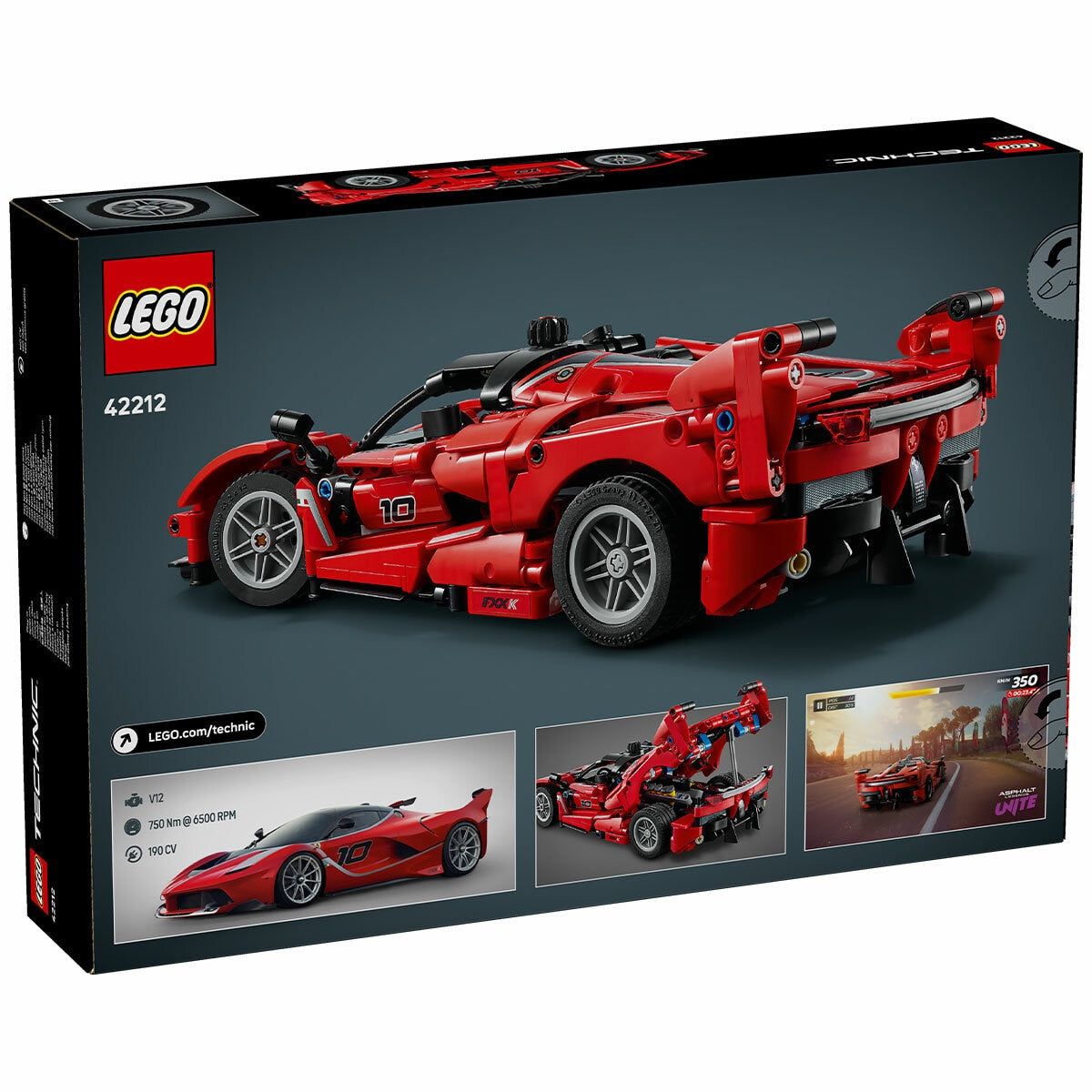 LEGO Technic Ferrari FXX K 42212 V12 Engine Model Car 897-Piece