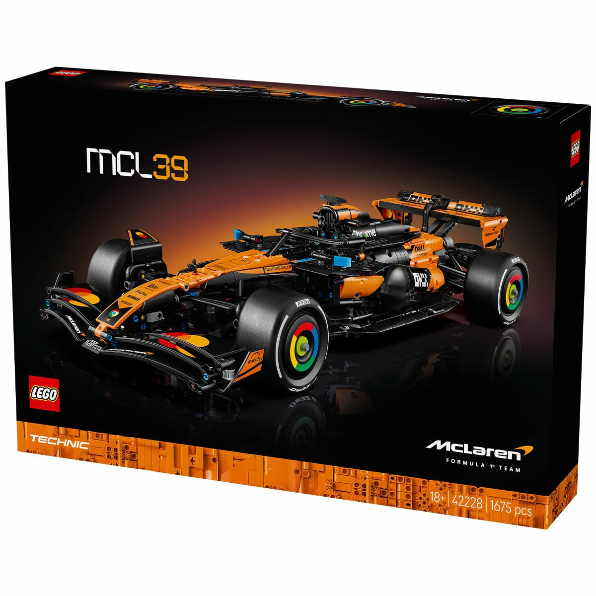 LEGO Technic McLaren MCL39 F1 Car 42228 1:8 Scale 1675 Pieces