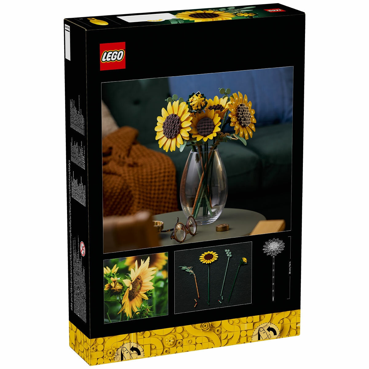 Lego Botanicals Sunflower Bouquet Adjustable 686-Piece Set 11502