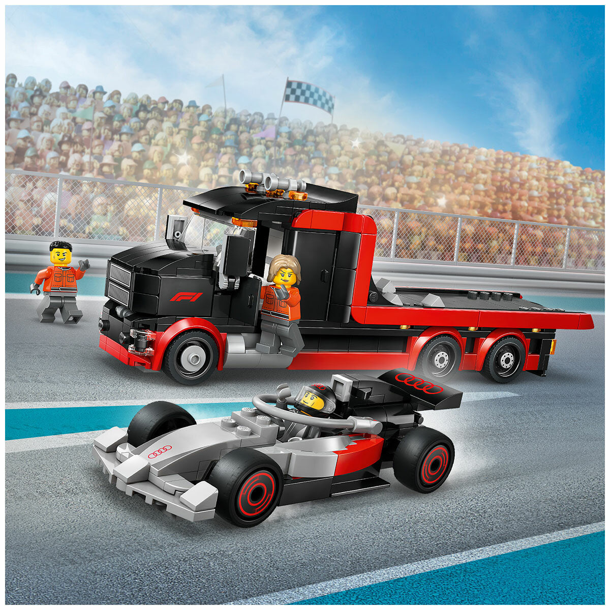 Lego City F1 Display Truck with Audi F1 Race Car 7+ (508 Pcs) 60493