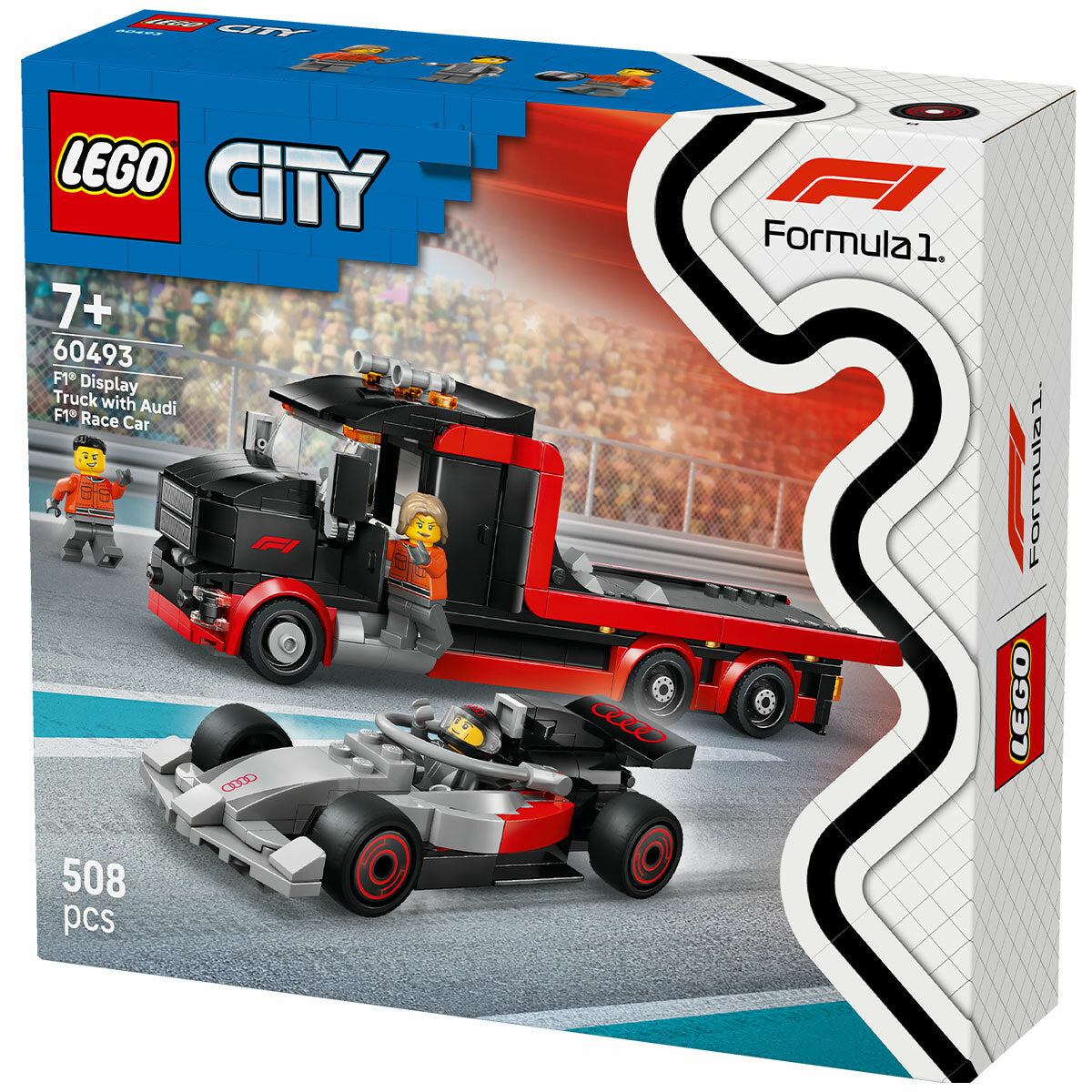 Lego City F1 Display Truck with Audi F1 Race Car 7+ (508 Pcs) 60493