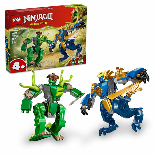 LEGO NINJAGO Jay’s Dragon Mech Fight 71853 107-Piece Buildable Set