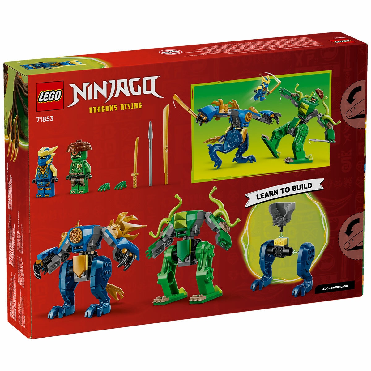 LEGO NINJAGO Jay’s Dragon Mech Fight 71853 107-Piece Buildable Set