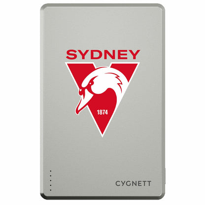 Cygnett 5K Slim Mag Power Bank Sydney Swans CY5374PBCHE 15W